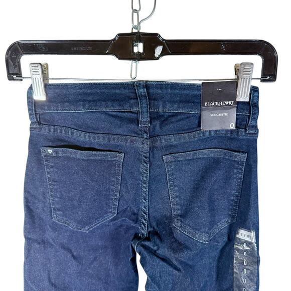 Blackheart Hot Topic NWT Women's Junior 0 Indigo Stingerette Super Skinny Jeans - Picture 8 of 10